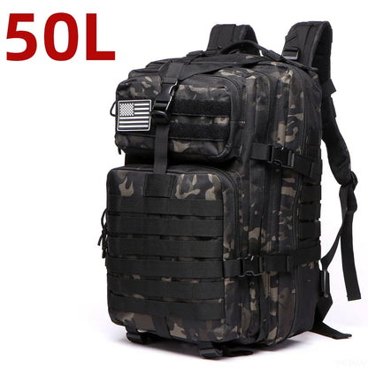 Military Tactical Backpack – 25L & 50L Waterproof Molle Rucksack 50L (Camo black)