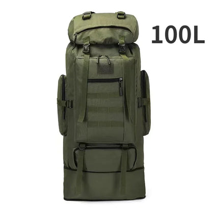 80L/100L Tactical Backpack – Built for Survival, Travel & Heavy-Duty Carry Green(100L)