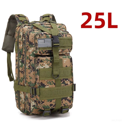 Military Tactical Backpack – 25L & 50L Waterproof Molle Rucksack 25L(Camouflagegreen)