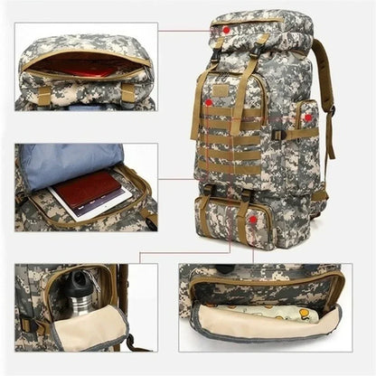 80L/100L Tactical Backpack – Built for Survival, Travel & Heavy-Duty Carry