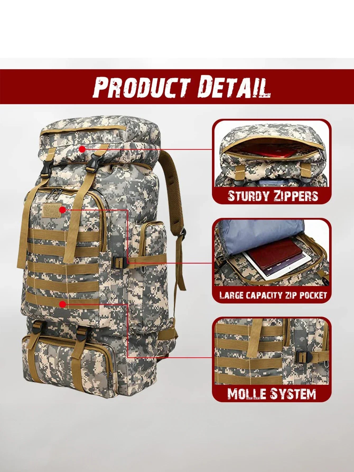 80L/100L Tactical Backpack – Built for Survival, Travel & Heavy-Duty Carry