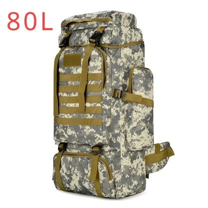 80L/100L Tactical Backpack – Built for Survival, Travel & Heavy-Duty Carry ACU (80L)
