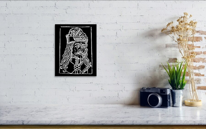 Vlad Tepes Dracula Woodcut Art Print – Gothic Wall Decor