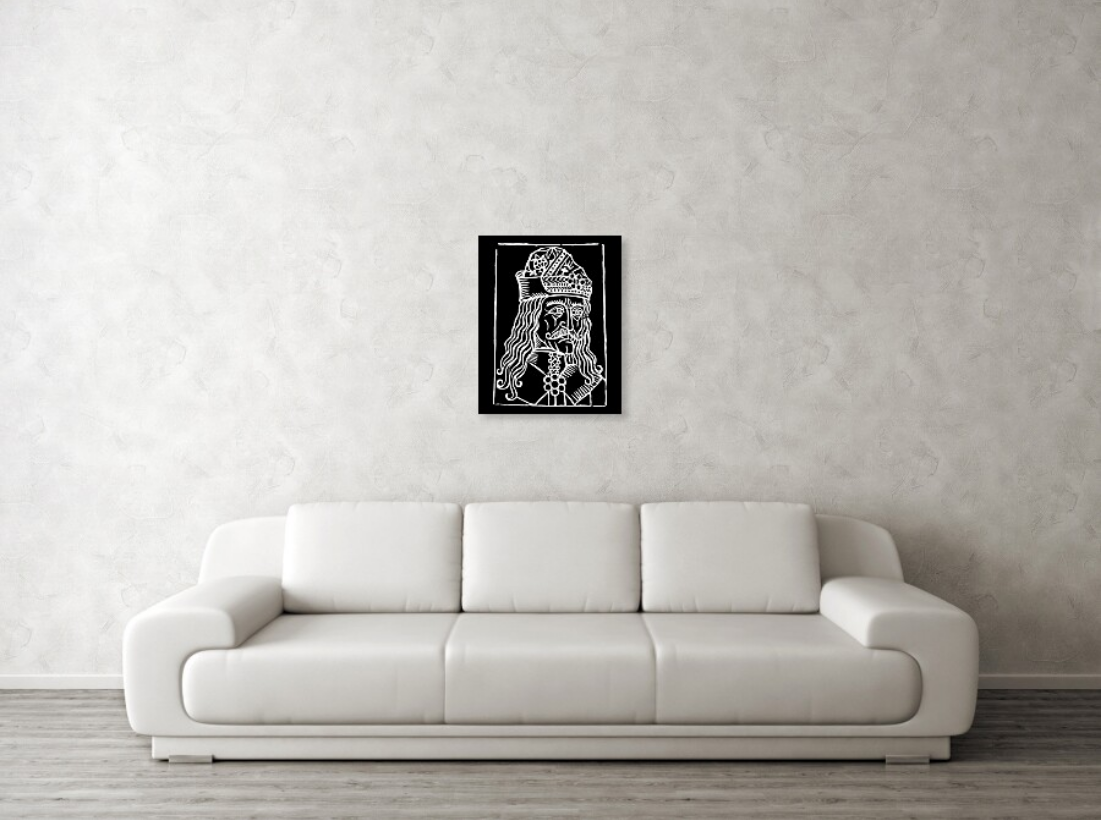 Vlad Tepes Dracula Woodcut Art Print – Gothic Wall Decor