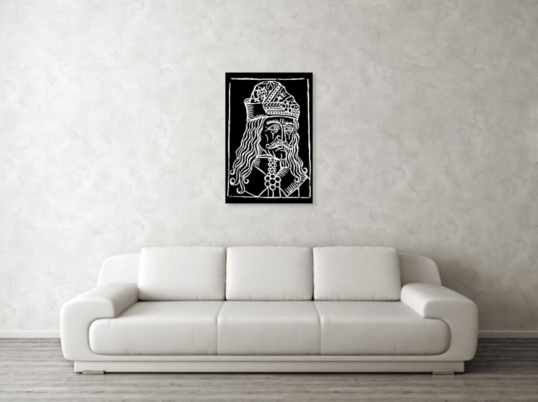 Vlad Tepes Dracula Woodcut Art Print – Gothic Wall Decor