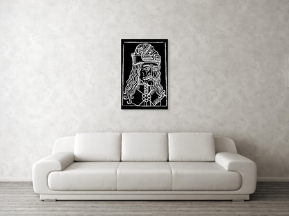 Vlad Tepes Dracula Woodcut Art Print – Gothic Wall Decor