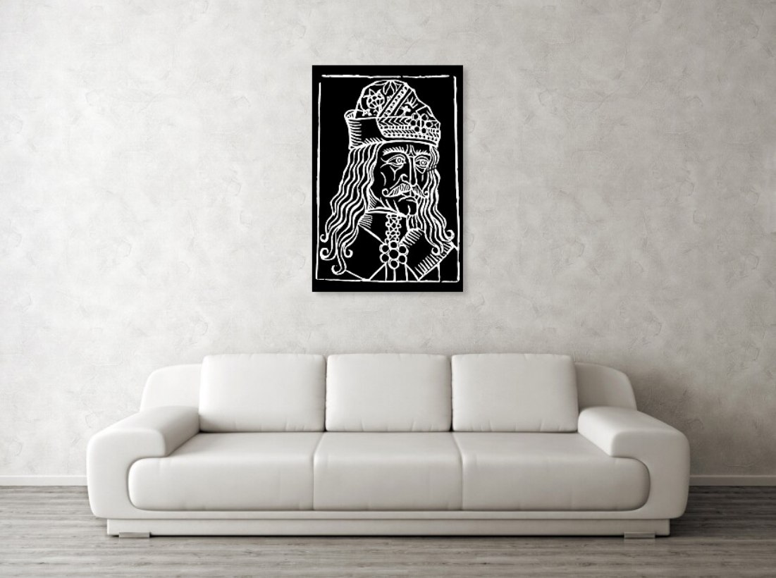 Vlad Tepes Dracula Woodcut Art Print – Gothic Wall Decor