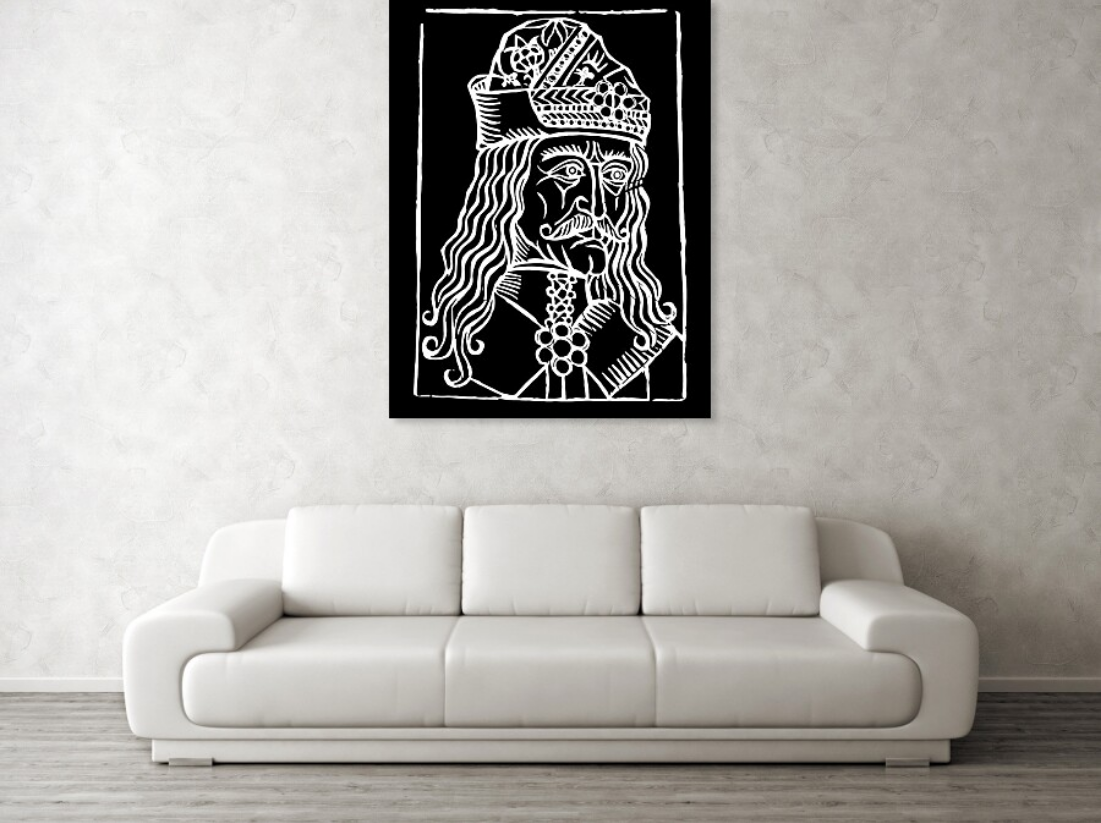 Vlad Tepes Dracula Woodcut Art Print – Gothic Wall Decor