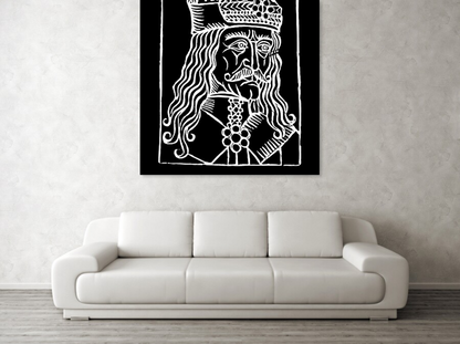 Vlad Tepes Dracula Woodcut Art Print – Gothic Wall Decor