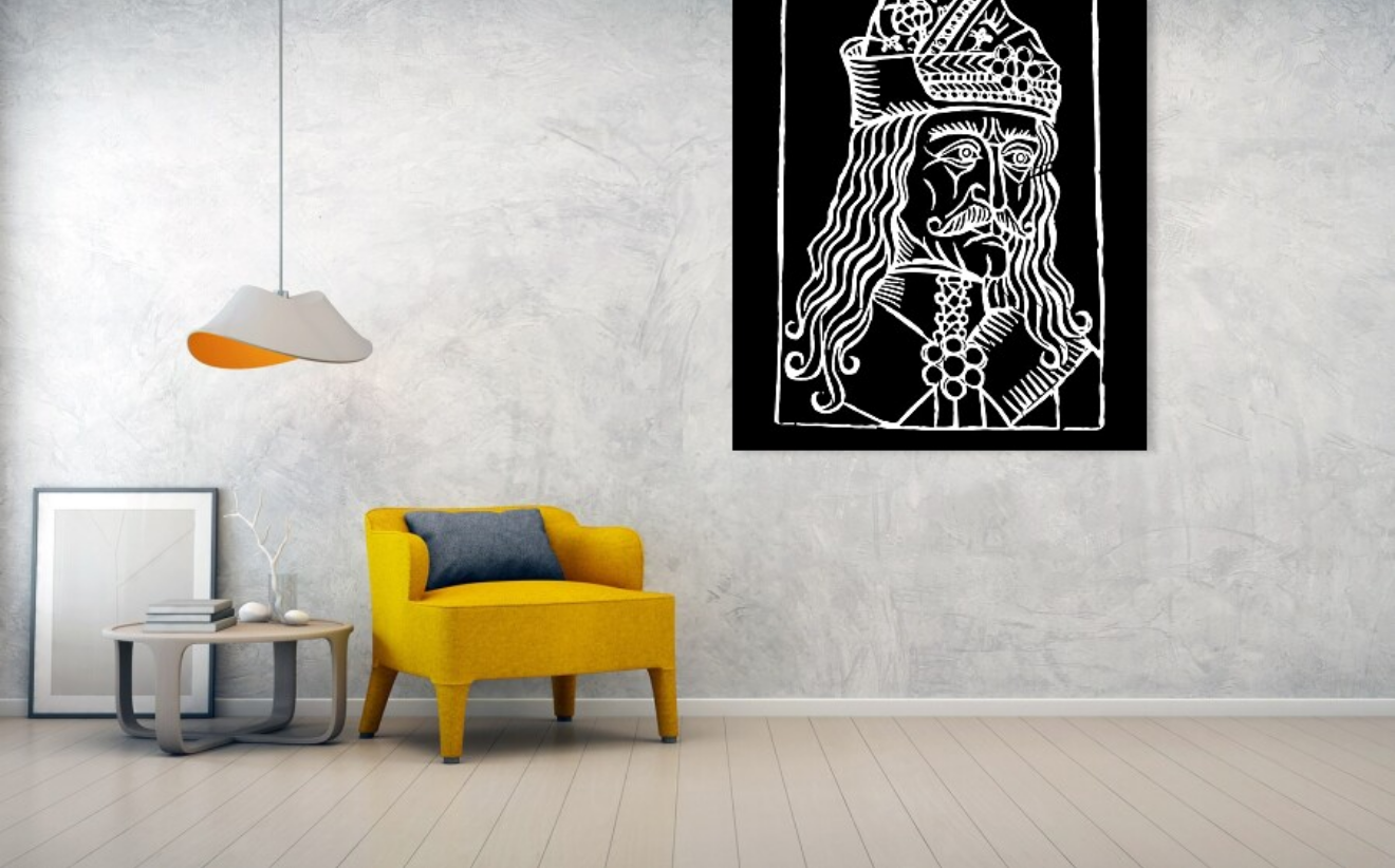 Vlad Tepes Dracula Woodcut Art Print – Gothic Wall Decor