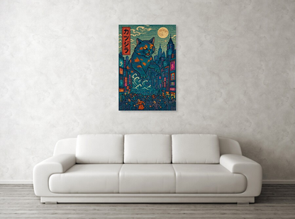 Catzilla a Purr-fectly Hilarious Monster - Art Print
