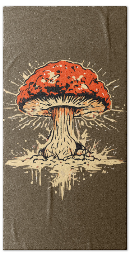 Explosive Mushroom - Bath Towel