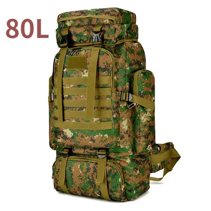 80L/100L Tactical Backpack – Built for Survival, Travel & Heavy-Duty Carry Camouflagegreen(80L)