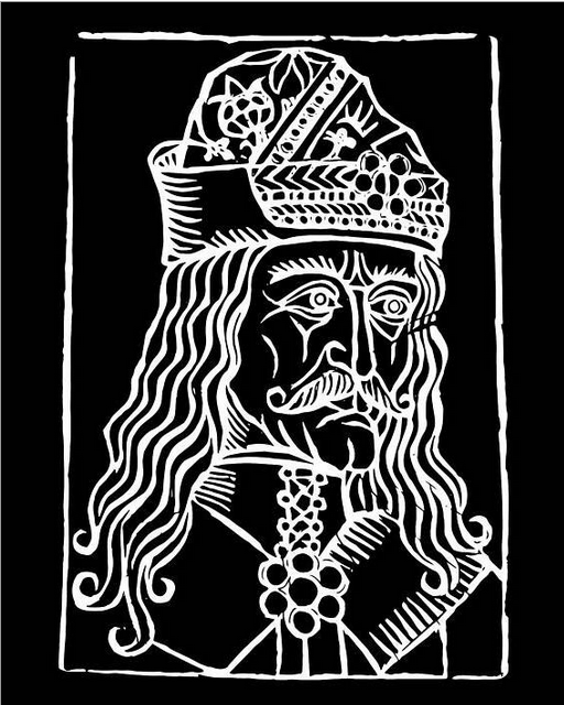 Vlad Tepes Dracula Woodcut Art Print – Gothic Wall Decor