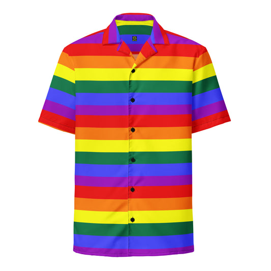 Gay Pride Rainbow Flag Unisex button Shirt