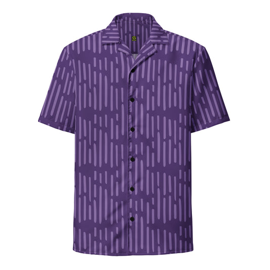 Trendy Purple pattern button Shirt