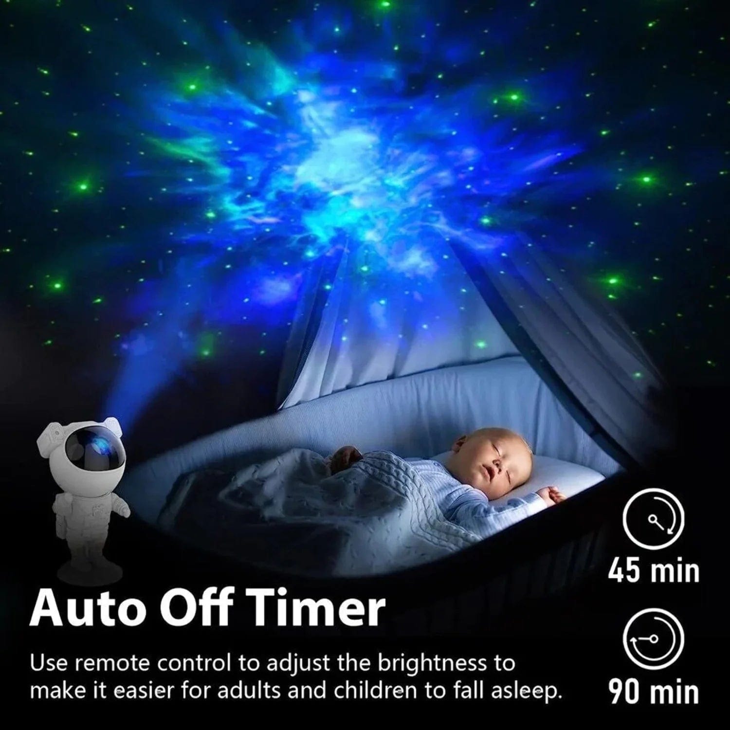 Astronaut Projector Galaxy Starry Sky Night Light Ocean Star LED Lamps