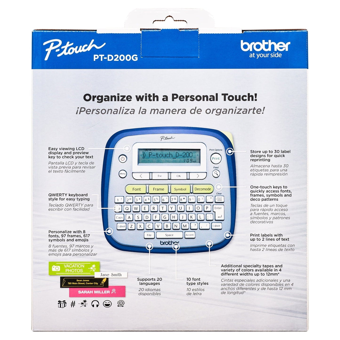 P-Touch PT-D200G Home & Office Label Maker, New & Easy to Use