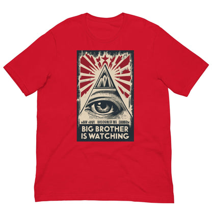 Big Brother is watching T-shirt Red / XS