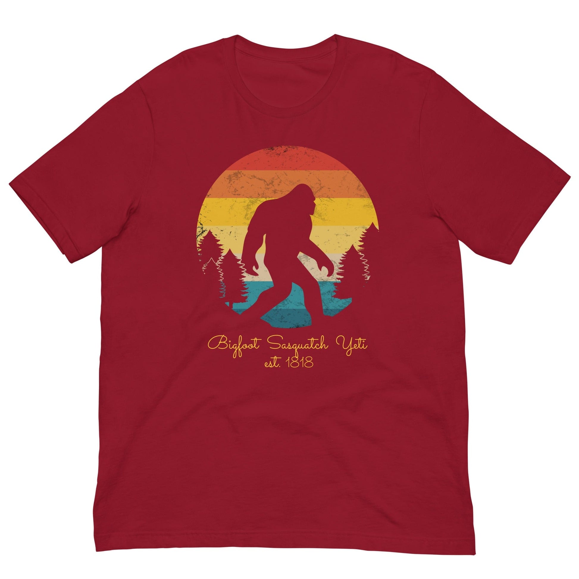 Bigfoot Sasquatch Yeti T-shirt Cardinal / XS