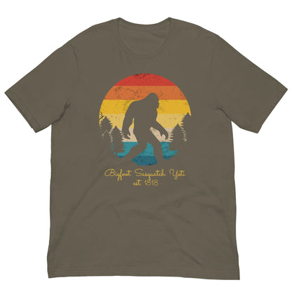 Bigfoot Sasquatch Yeti T-shirt Army / S