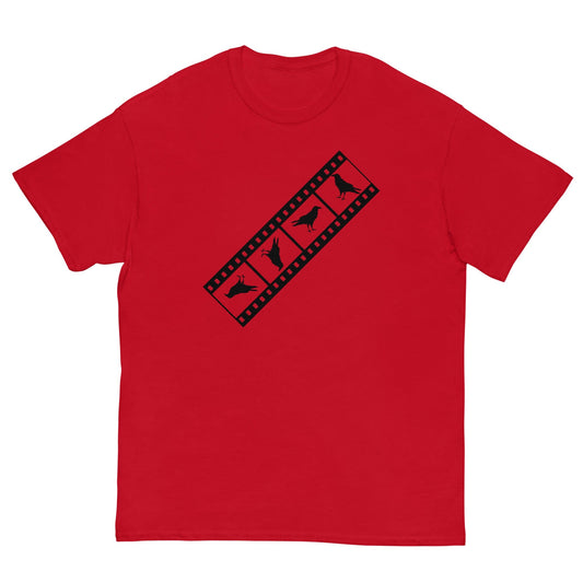 Birds Film Strip T-shirt Red / S