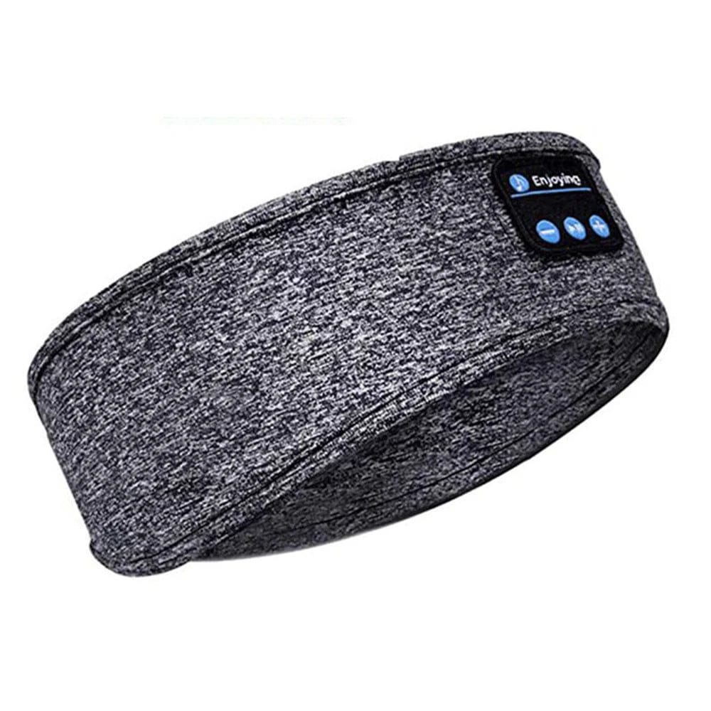 Bluetooth-Compatible Earphones Sports Sleeping Headband Elastic Wireless Headphones Music Eye Mask Wireless Eye Headset Headband Gray