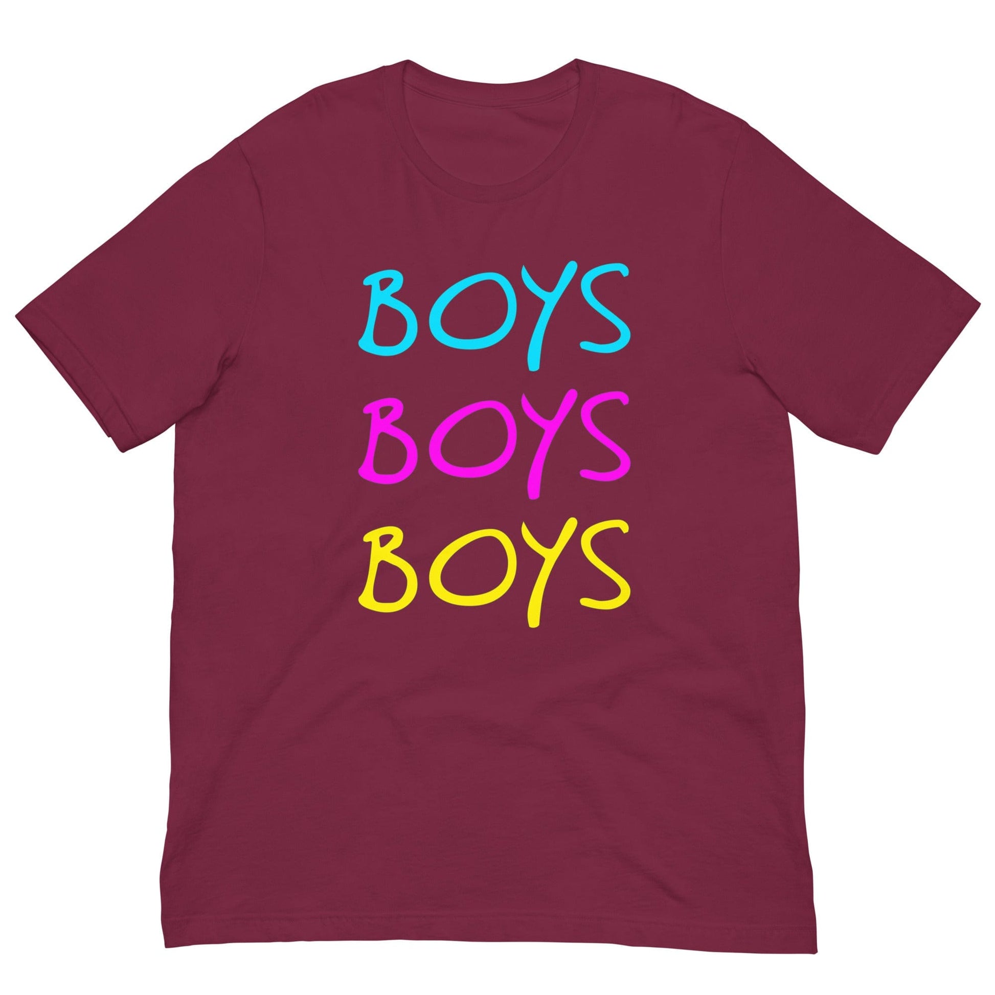 Boys, Boys, Boys LGBT Love T-shirt Maroon / XS