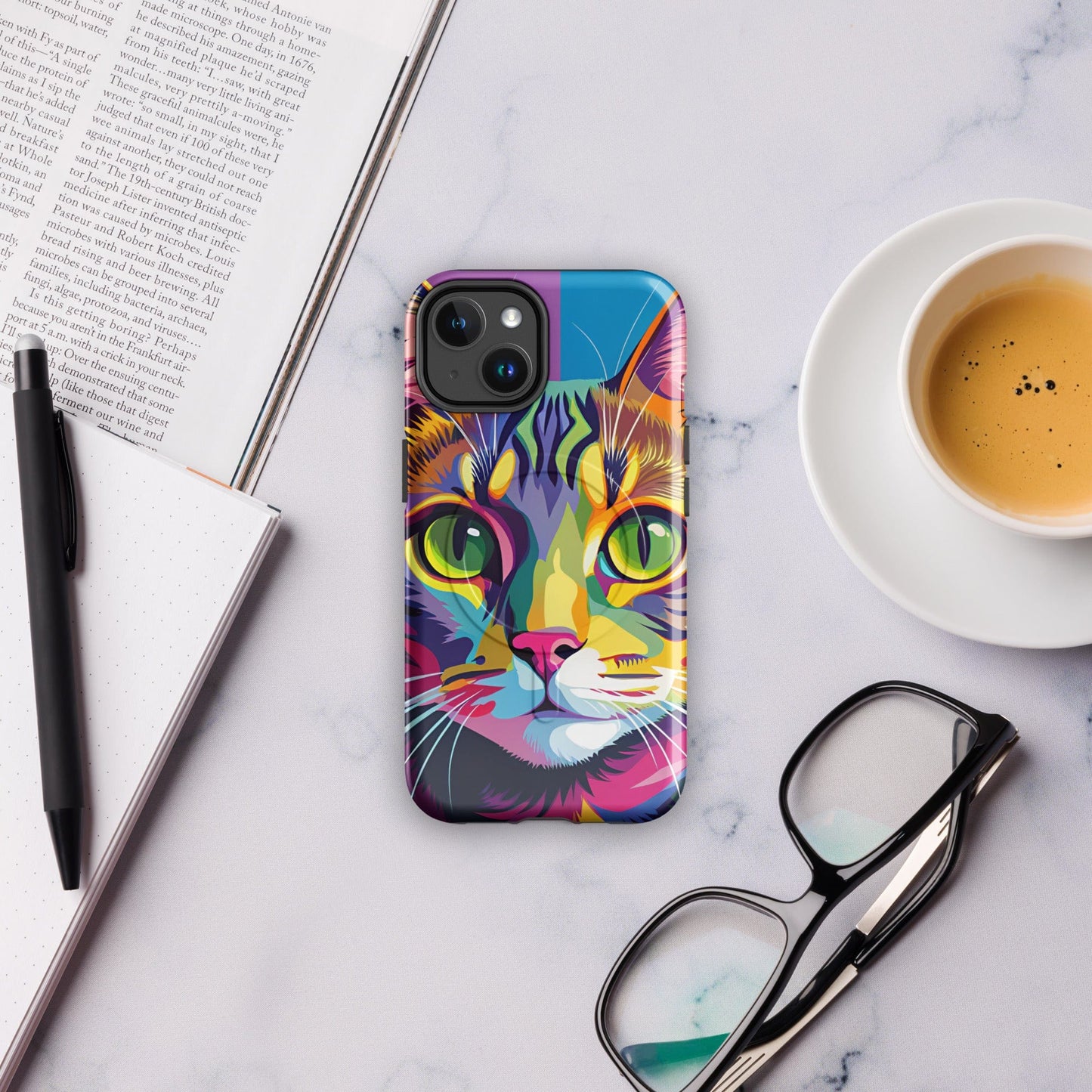 Cat Art MagSafe® tough case for iPhone® iPhone 14