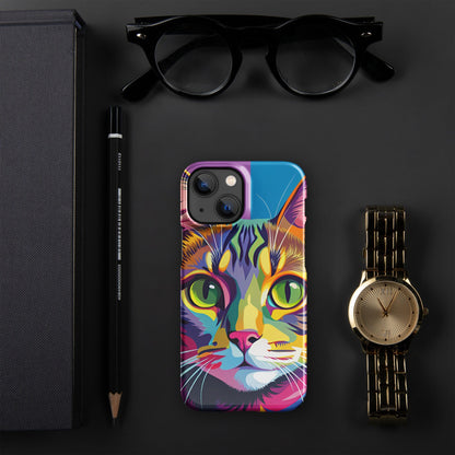 Cat Painting Snap Case for iPhone® – Stylish & Protective Cat Lover's Gift iPhone 13 Mini