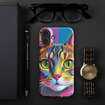 Cat Painting Snap Case for iPhone® – Stylish & Protective Cat Lover's Gift iPhone 16 Plus