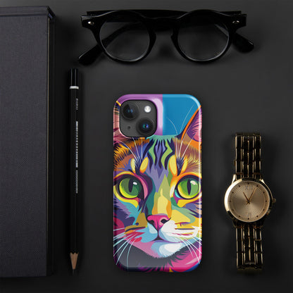 Cat Painting Snap Case for iPhone® – Stylish & Protective Cat Lover's Gift iPhone 15