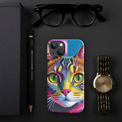 Cat Painting Snap Case for iPhone® – Stylish & Protective Cat Lover's Gift iPhone 14