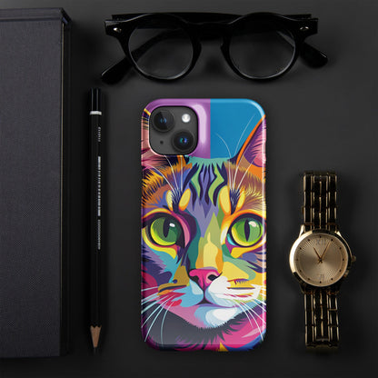 Cat Painting Snap Case for iPhone® – Stylish & Protective Cat Lover's Gift iPhone 15 Plus