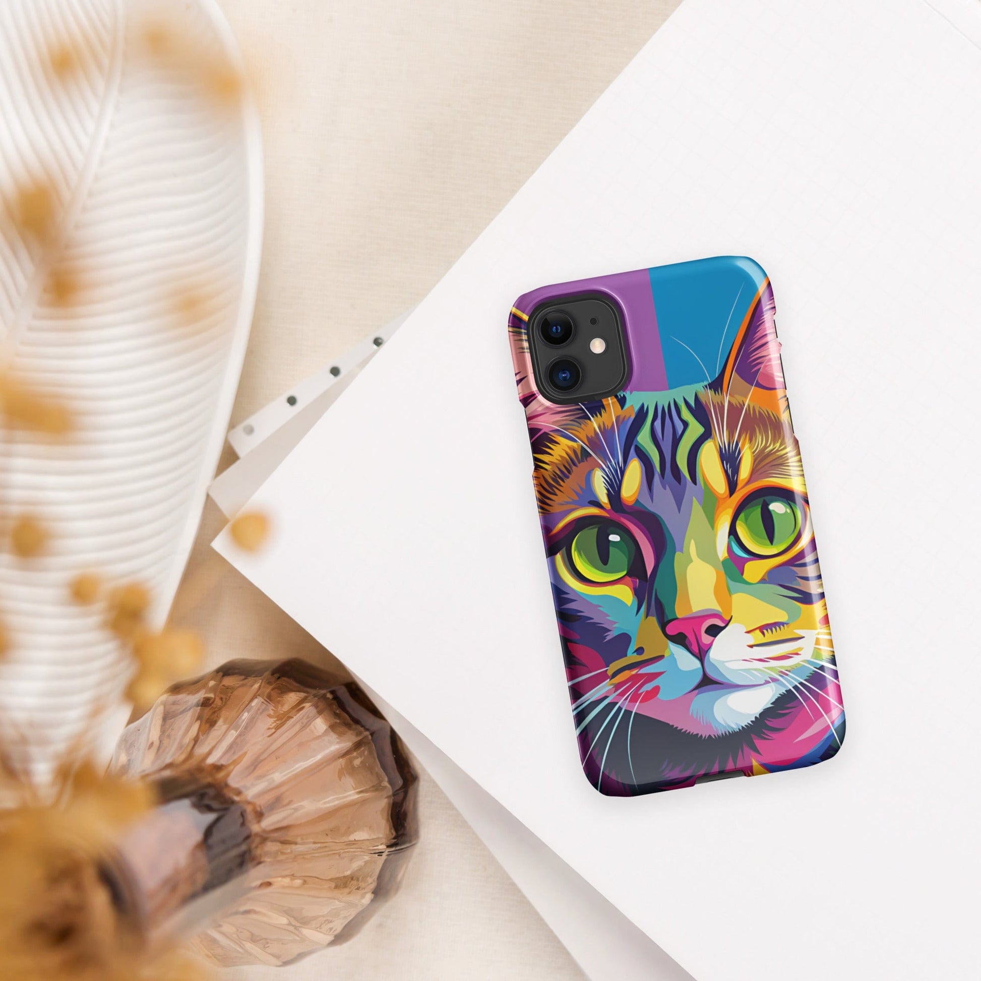 Cat Painting Snap Case for iPhone® – Stylish & Protective Cat Lover's Gift