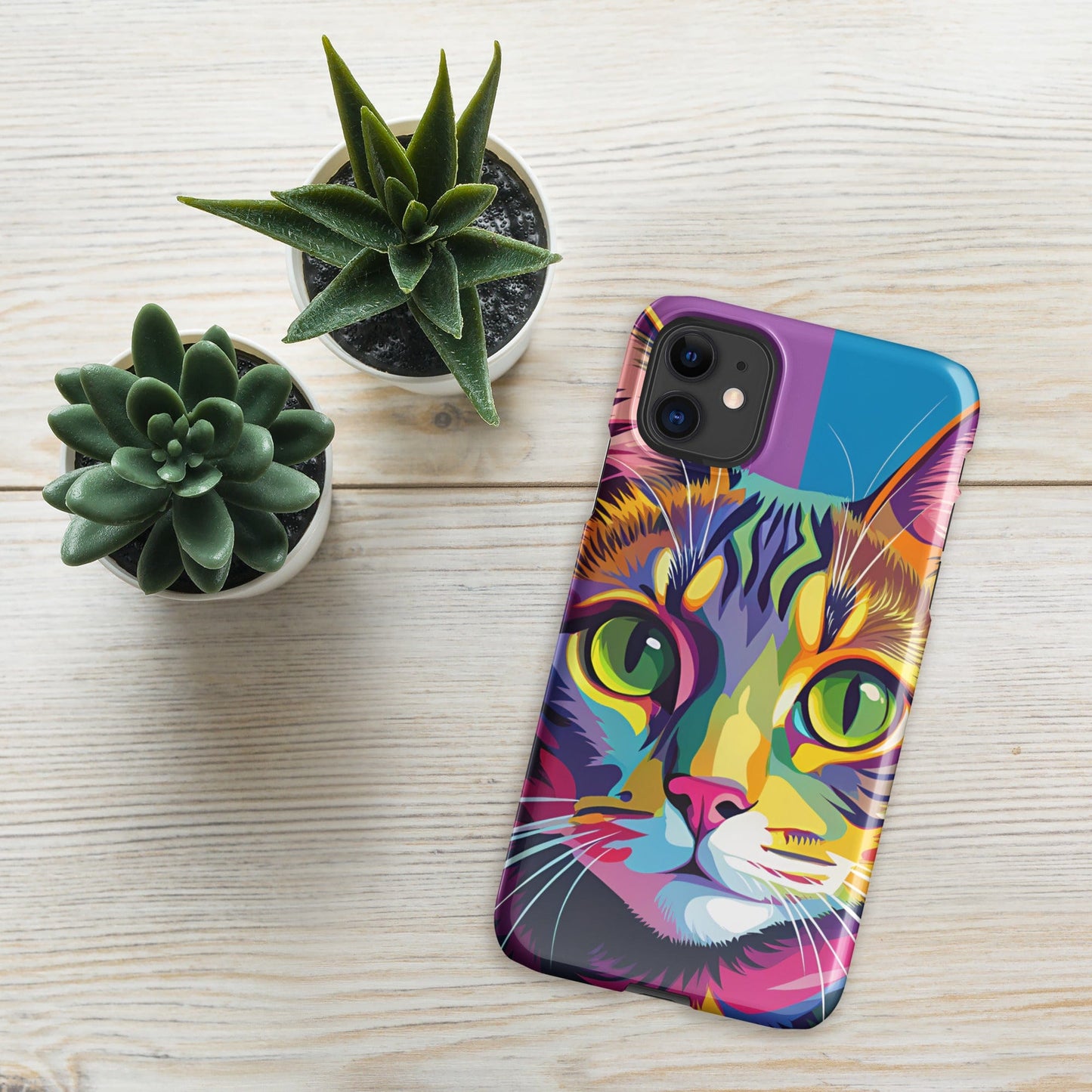 Cat Painting Snap Case for iPhone® – Stylish & Protective Cat Lover's Gift