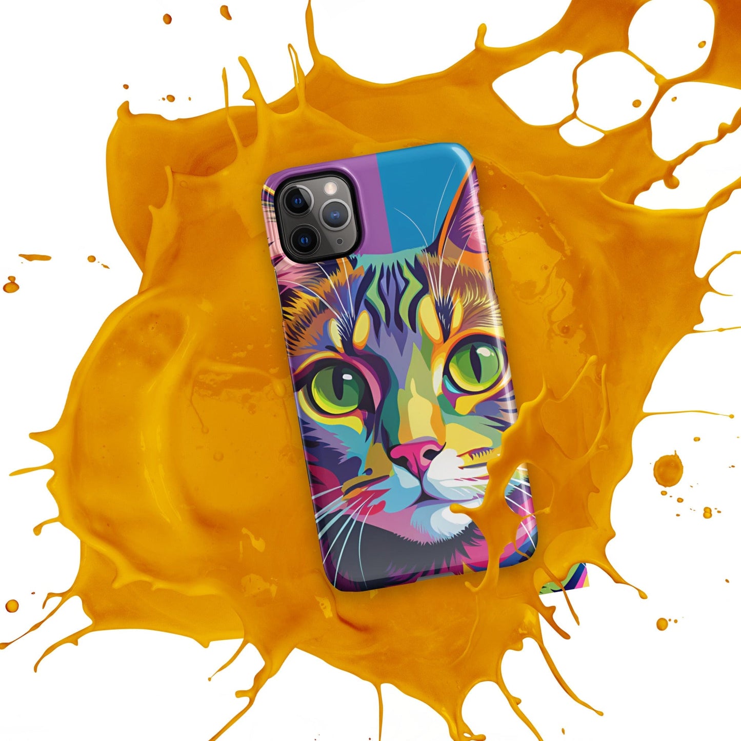 Cat Painting Snap Case for iPhone® – Stylish & Protective Cat Lover's Gift