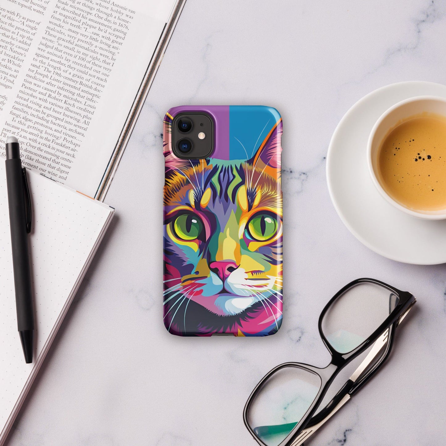 Cat Painting Snap Case for iPhone® – Stylish & Protective Cat Lover's Gift