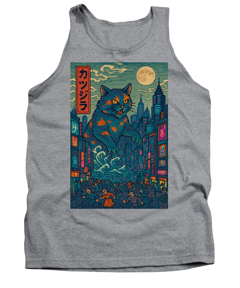 Catzilla a Purr-fectly Hilarious Monster - Tank Top