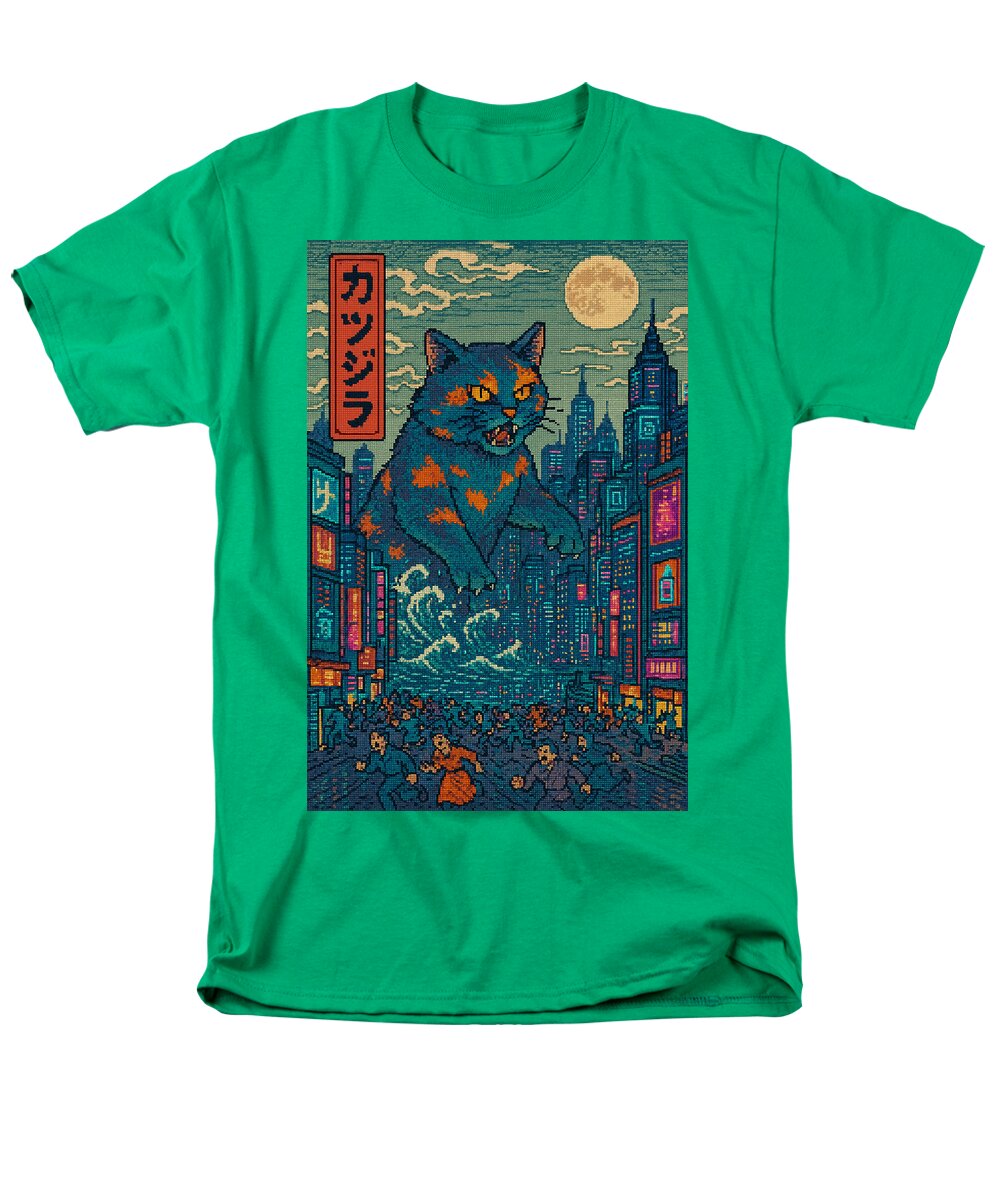 Catzilla a Purr-fectly Hilarious Monster - Men's T-Shirt  (Regular Fit)