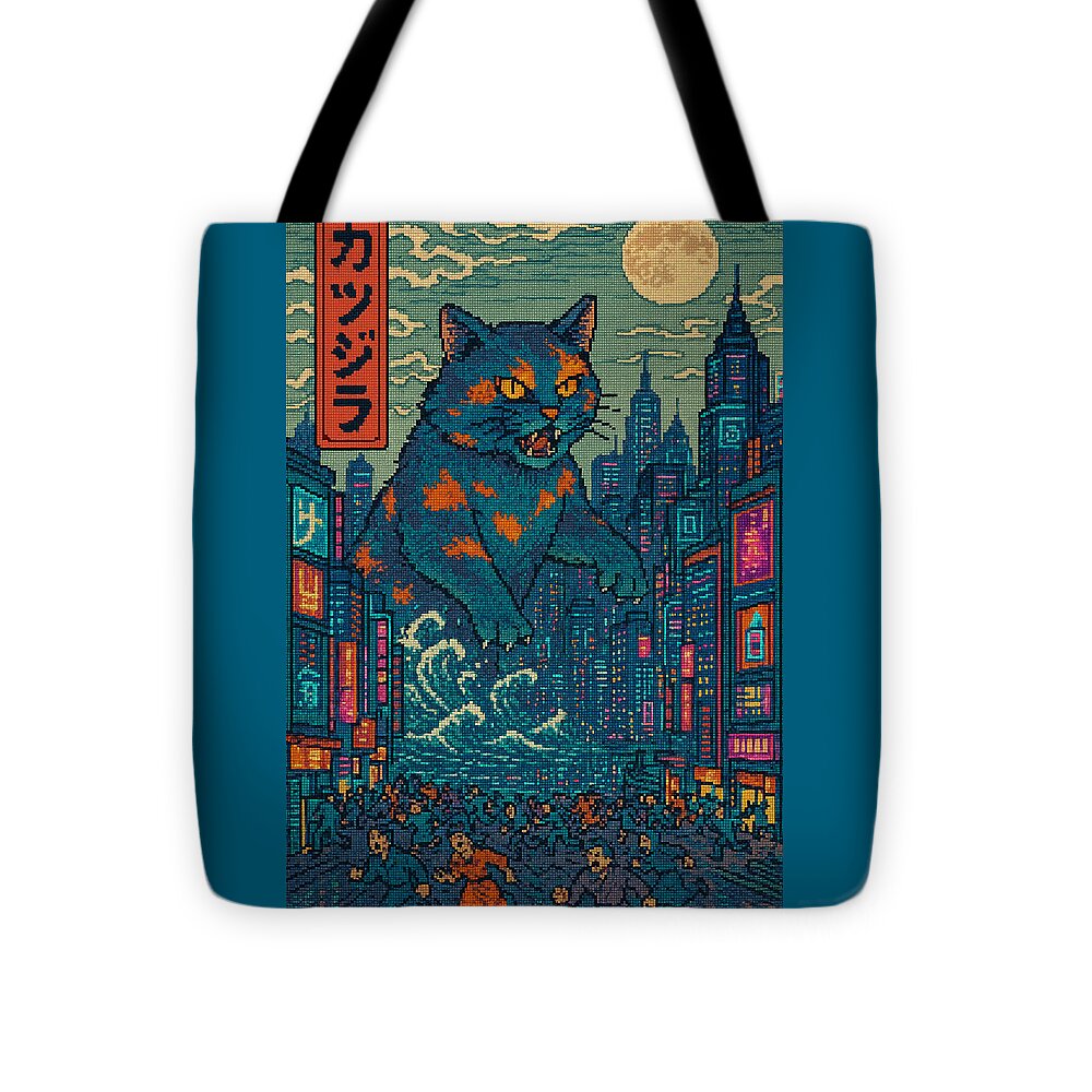 Catzilla a Purr-fectly Hilarious Monster - Tote Bag