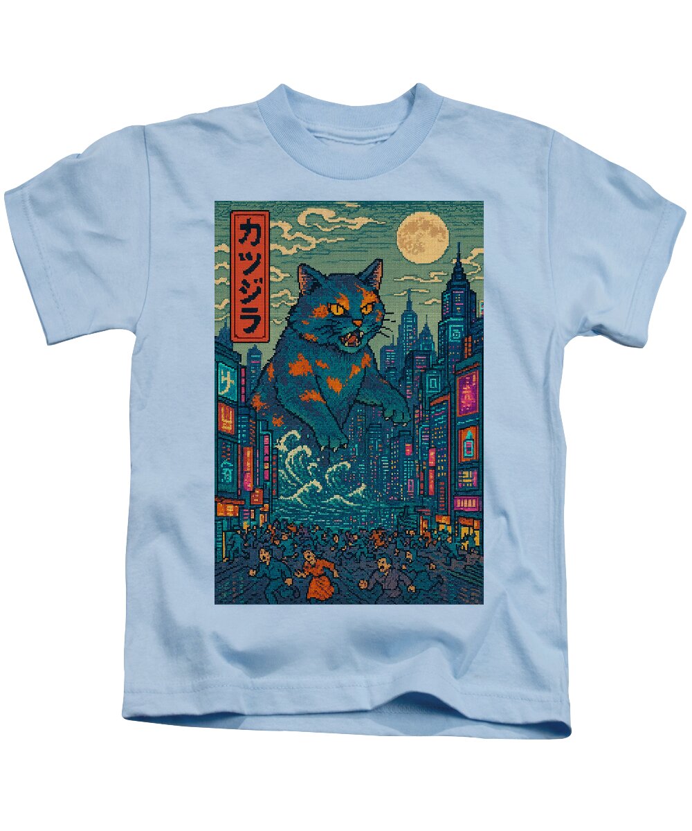 Catzilla a Purr-fectly Hilarious Monster - Kids T-Shirt