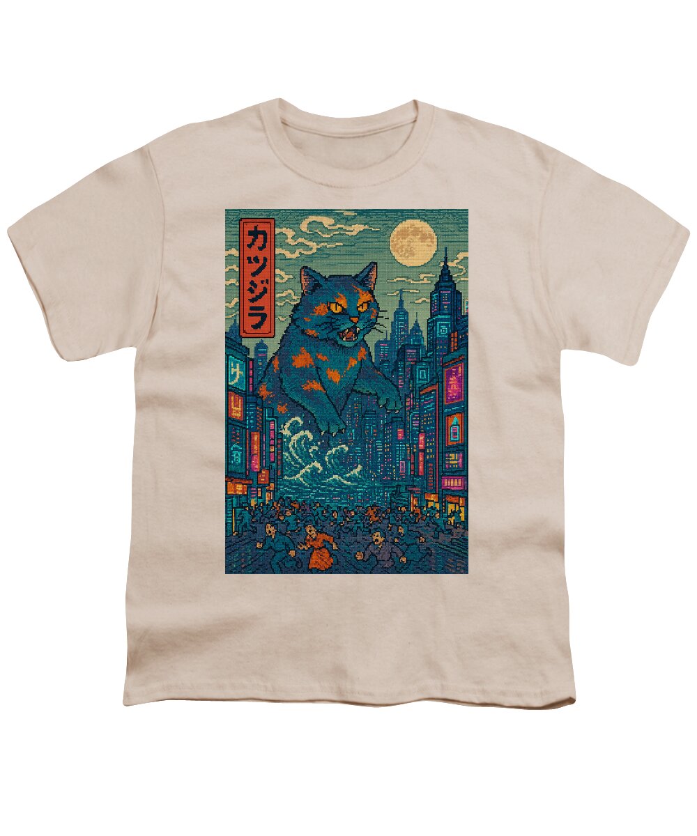 Catzilla a Purr-fectly Hilarious Monster - Youth T-Shirt