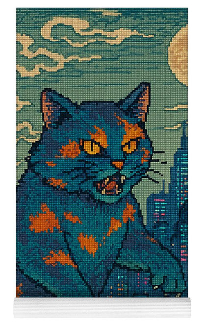 Catzilla a Purr-fectly Hilarious Monster - Yoga Mat