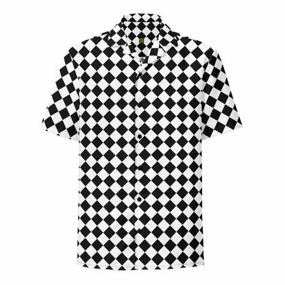 Chessboard Unisex button Shirt 2XS