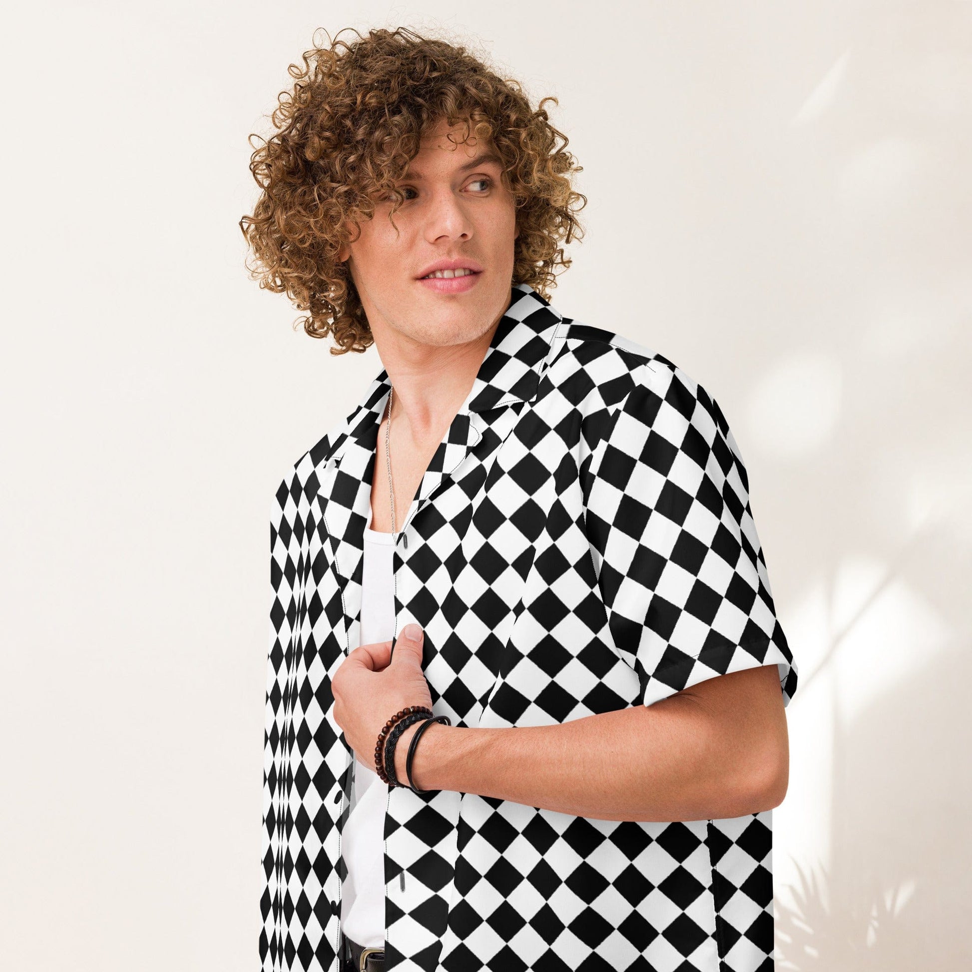 Chessboard Unisex button Shirt