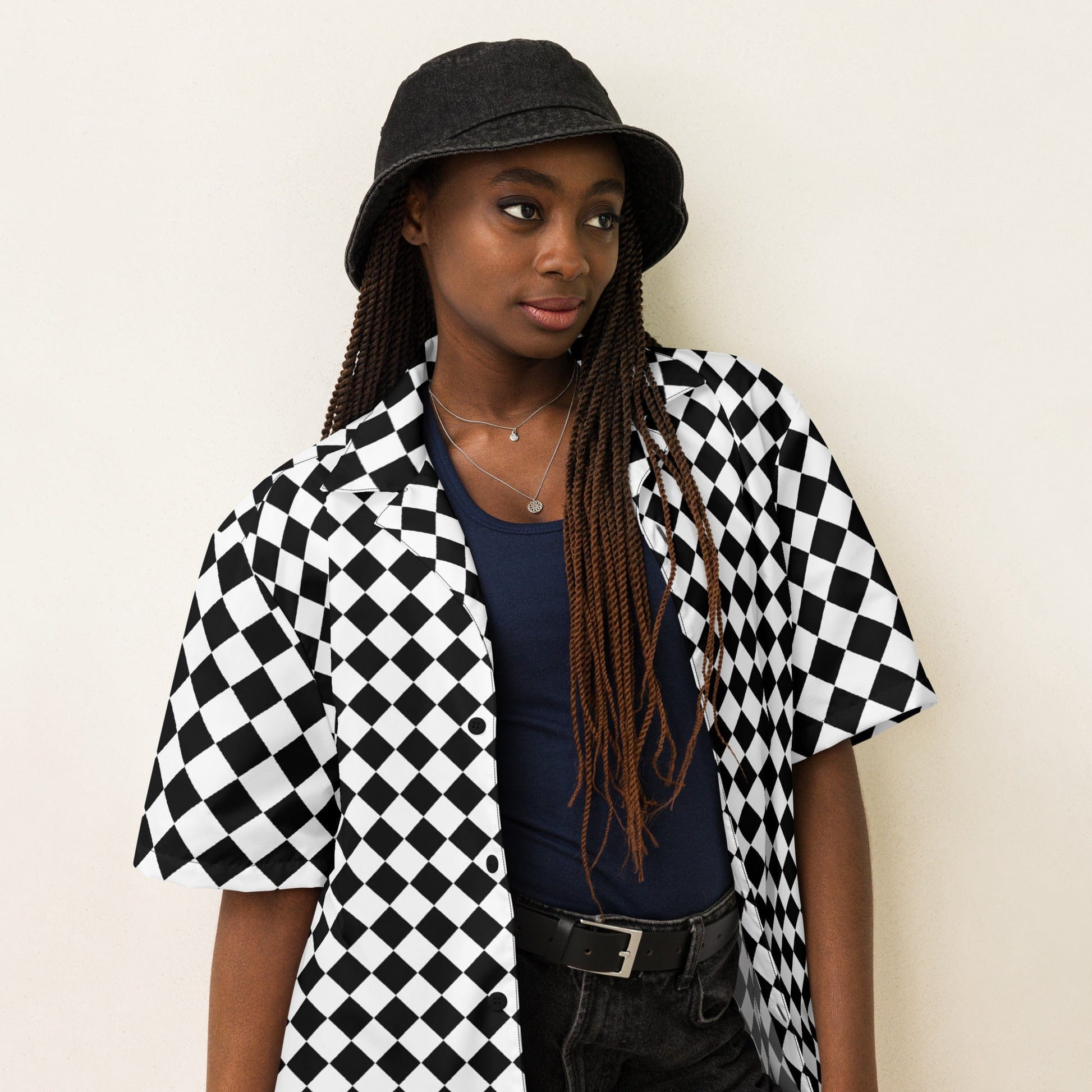 Chessboard Unisex button Shirt