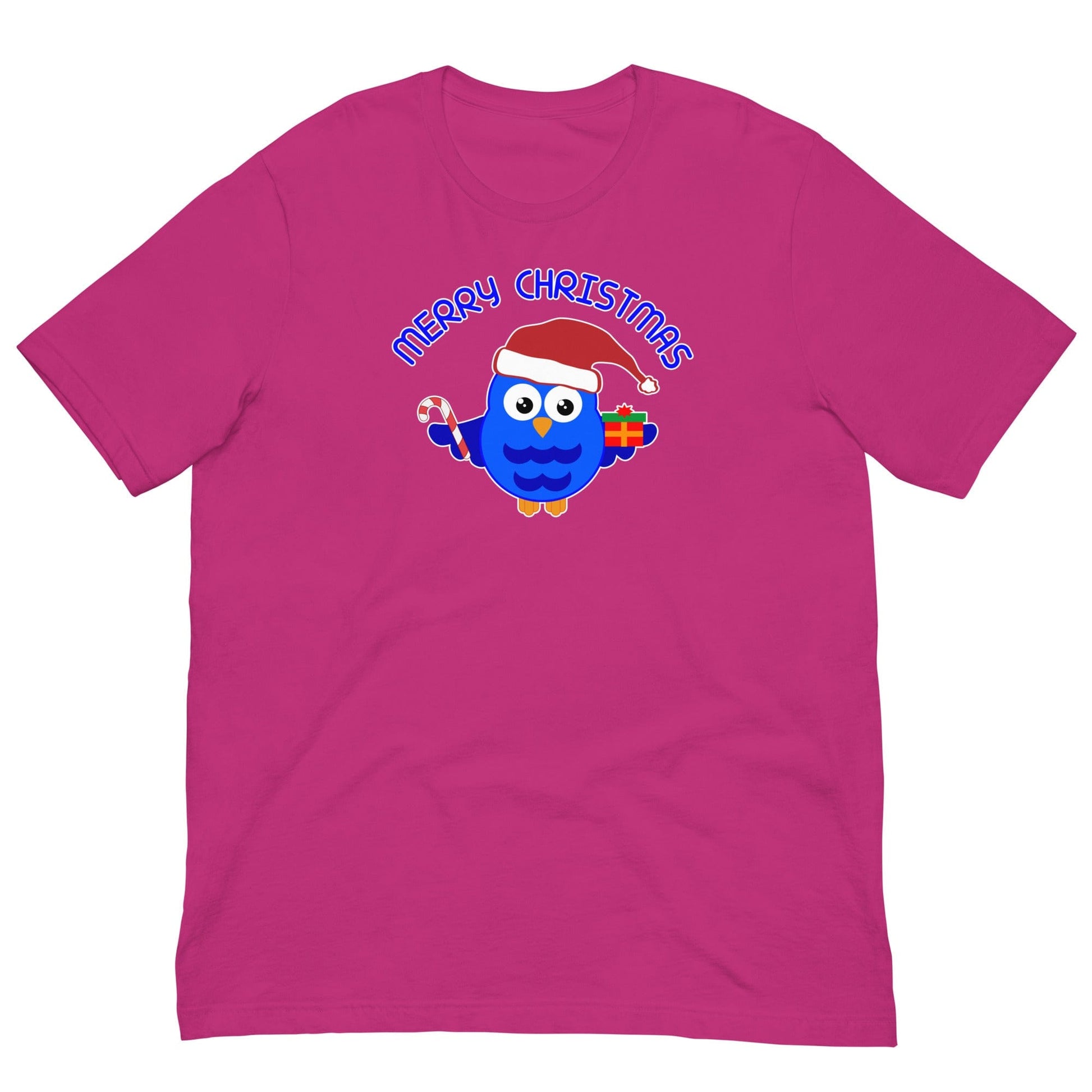 Christmas Owl T-shirt Berry / S