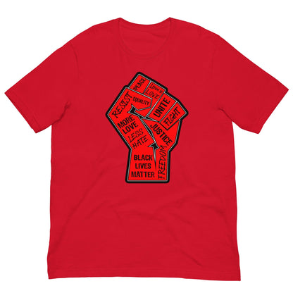 Civil Rights Fist T-shirt Red / XS