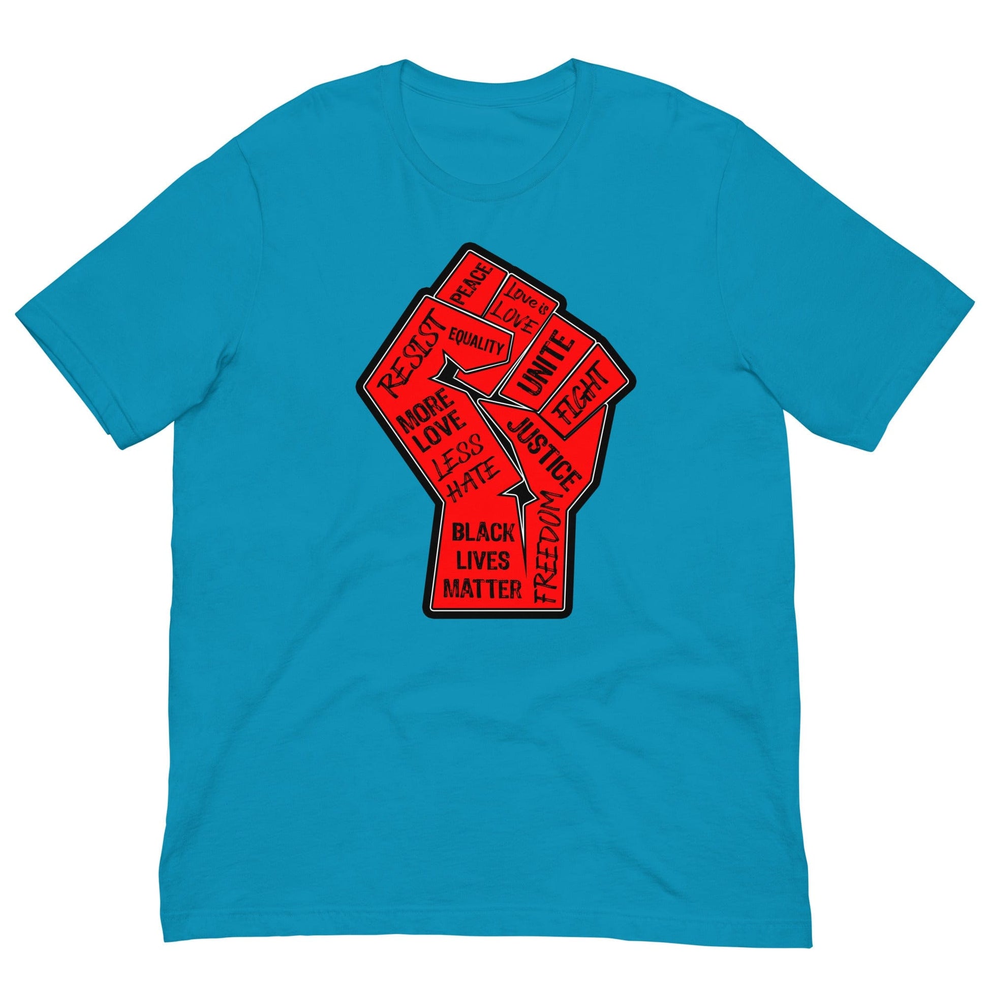 Civil Rights Fist T-shirt Aqua / S